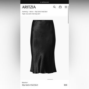 Slip satin midi skirt